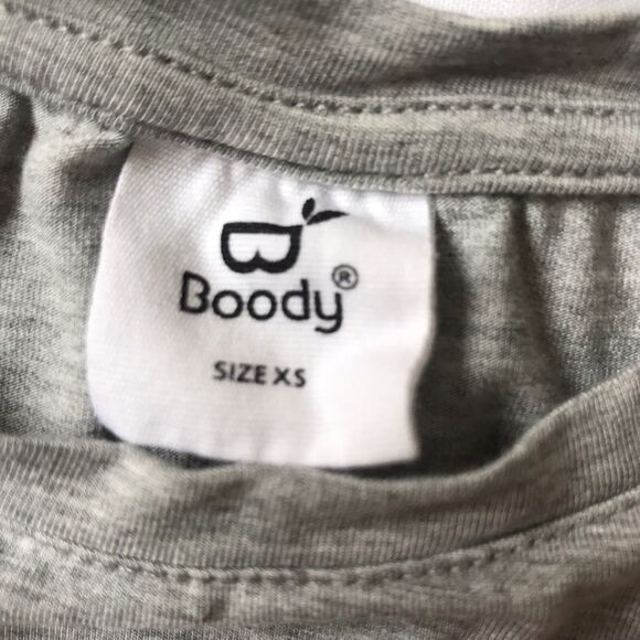 Boody Eco Wear Organic Bamboo Womens XS Gray Short Sleeve Pullover Top Stretch - Picture 2 of 8